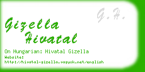 gizella hivatal business card